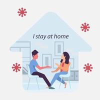 Work from Home Flat Design vector