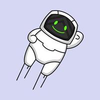 Cute robot mascot vector