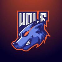 wolf e-sport logo vector