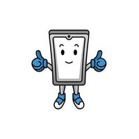 Smartphone simple mascot vector