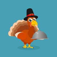 Turkey cute mascot vector