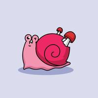 Cute snail mascot vector