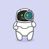 Cute robot mascot vector