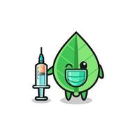 leaf mascot as vaccinator vector