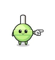 lollipop mascot with pointing right gesture vector