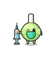 lollipop mascot as vaccinator vector