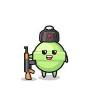 cute lollipop cartoon as Russian army vector