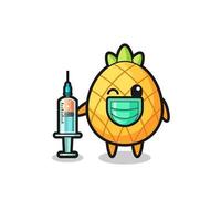 pineapple mascot as vaccinator vector