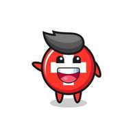 happy switzerland cute mascot character vector