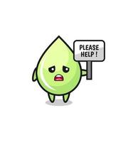 cute melon juice drop hold the please help banner vector