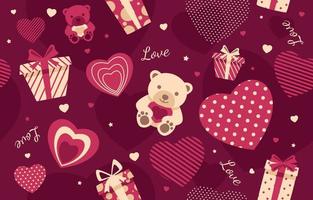 Seamless Valentine Pattern Background vector