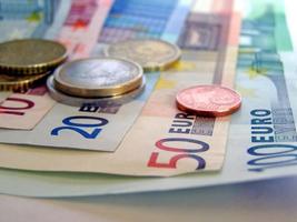 Euro notes and coins, European Union photo