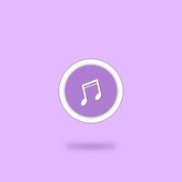 Music app icon vector illustration