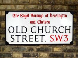 Old church street sign photo