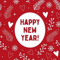 feliz año nuevo cotización, texto vectorial para tarjetas de felicitación de diseño, impresiones, carteles vector