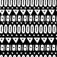 Vector folk seamless aztec ornament, ethnic pattern. Black and white