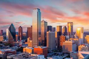 El horizonte del centro de la ciudad de Dallas paisaje urbano de Texas, EE. foto