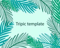 Palm tropical template vector illustration