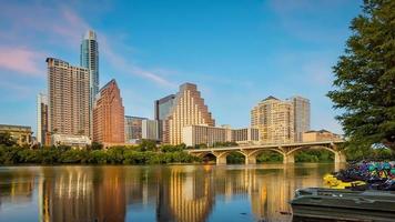Austin city downtown skyline cityscape of Texas USA