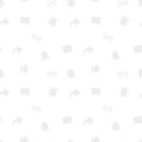 Seamless pattern with light grey video social media icons vector