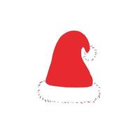 Hand drawn simple minimalist cozy Santa Claus hat vector