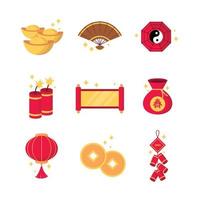Gong Xi Fa Cai Icon Set vector