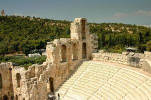 Restoration work being done on The Amphitheater in Athens, Greece photo