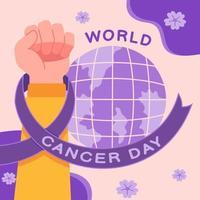 fondo del día mundial del cáncer vector