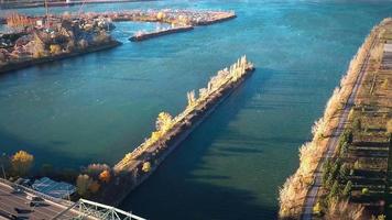 flygbilder av montreal jacques-cartier bridge video