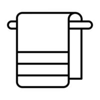 Bath Towel Line Icon vector