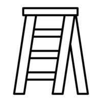 Stepladder Line Icon vector