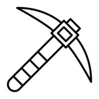 Pickaxe Line Icon vector