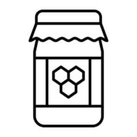 Honey Jar Line Icon vector