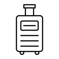 icono de línea de equipaje vector