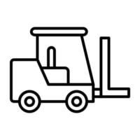 Forklift Line Icon vector