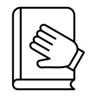 Oath Line Icon vector