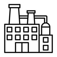 Factory Line Icon vector