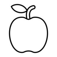 Apple Line Icon vector