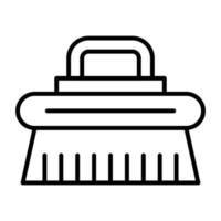 Cleaning Brush Line Icon vector