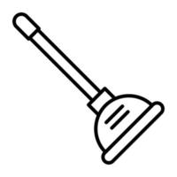 Plunger Line Icon vector