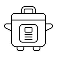 Cooker Line Icon vector