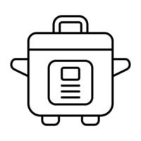 Cooker Line Icon vector