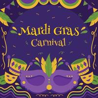 Mardi Gras Masquerade Background vector