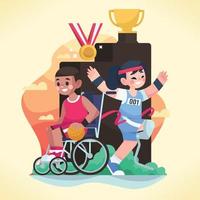 Champions of Disabled Athletes vector