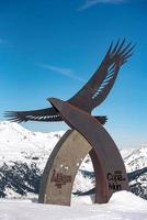 Statues in commemoration of the 2016 alpine ski world cup in Andorra in 2021 photo