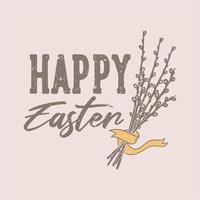 vintage slogan typography happy easter for t shirt design vector