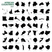 Africa Countries Map Set Vector Template Illustration Design. Vector EPS 10.