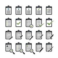 Clipboard Set Icon Vector Template