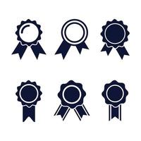 Ribbon Badge Award Icon Vector Template