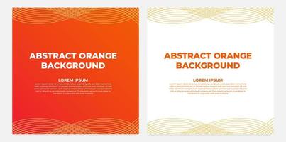 abstract orange gradient social media post template collection design vector